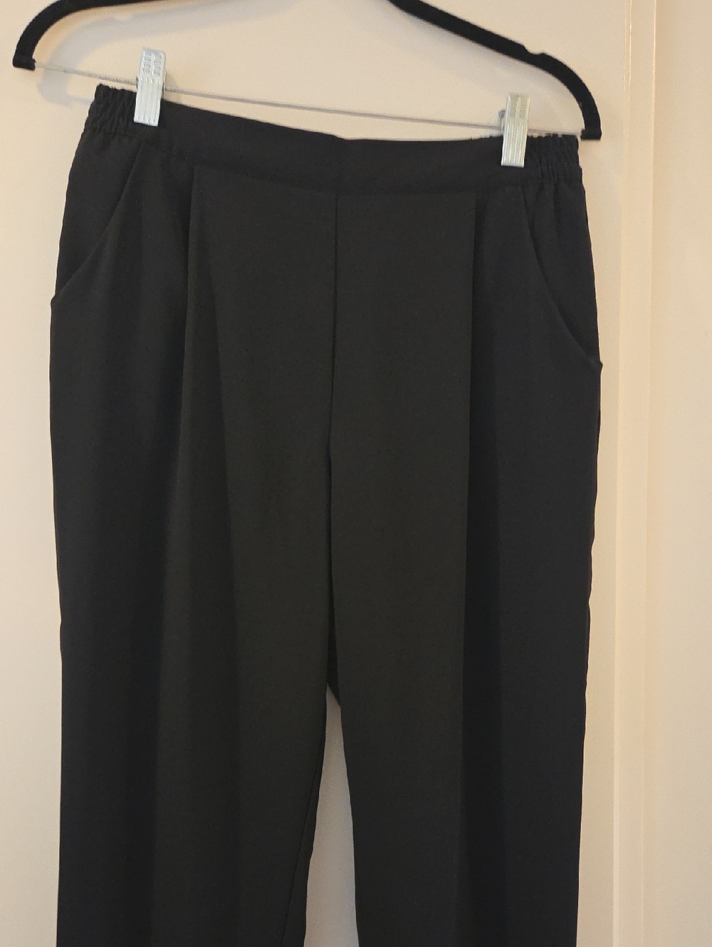 H&M Black Pull-On Wide Leg Trousers